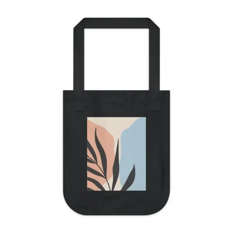 Sustainable Canvas Tote Bag with Abstract Leaves