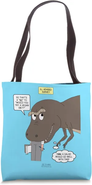 T-Rex Vegan Diet Survey Tote Bag