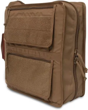 TACTICAL NOTEBOOK COVERS Tactical 3-Ring Binder Cover System | Zippered Padfolio Organizer Bag with Leather Handle | Fits 1.5” to 2” Binders | Durable Field Use Organizer (Coyote Brown)