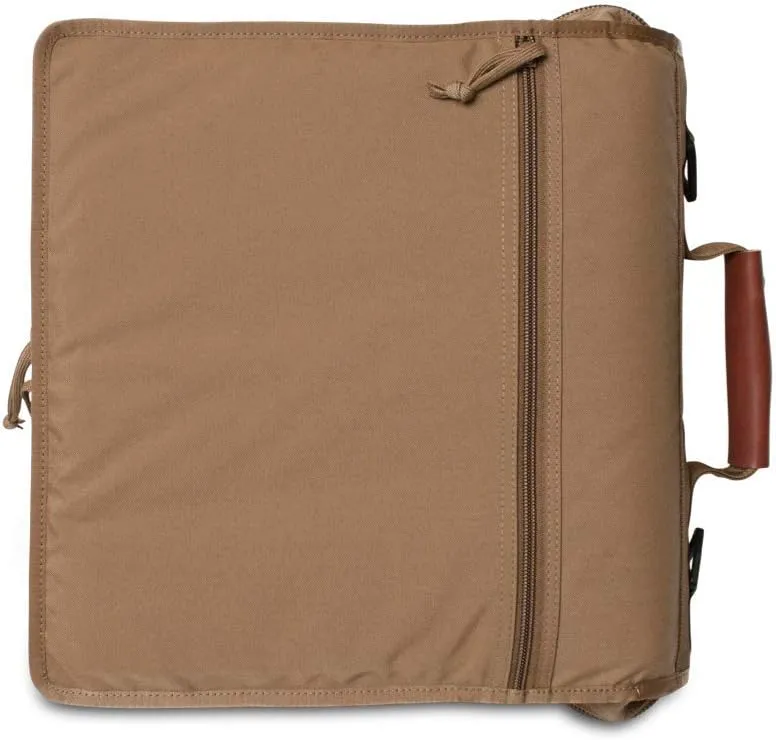 TACTICAL NOTEBOOK COVERS Tactical 3-Ring Binder Cover System | Zippered Padfolio Organizer Bag with Leather Handle | Fits 1.5” to 2” Binders | Durable Field Use Organizer (Coyote Brown)