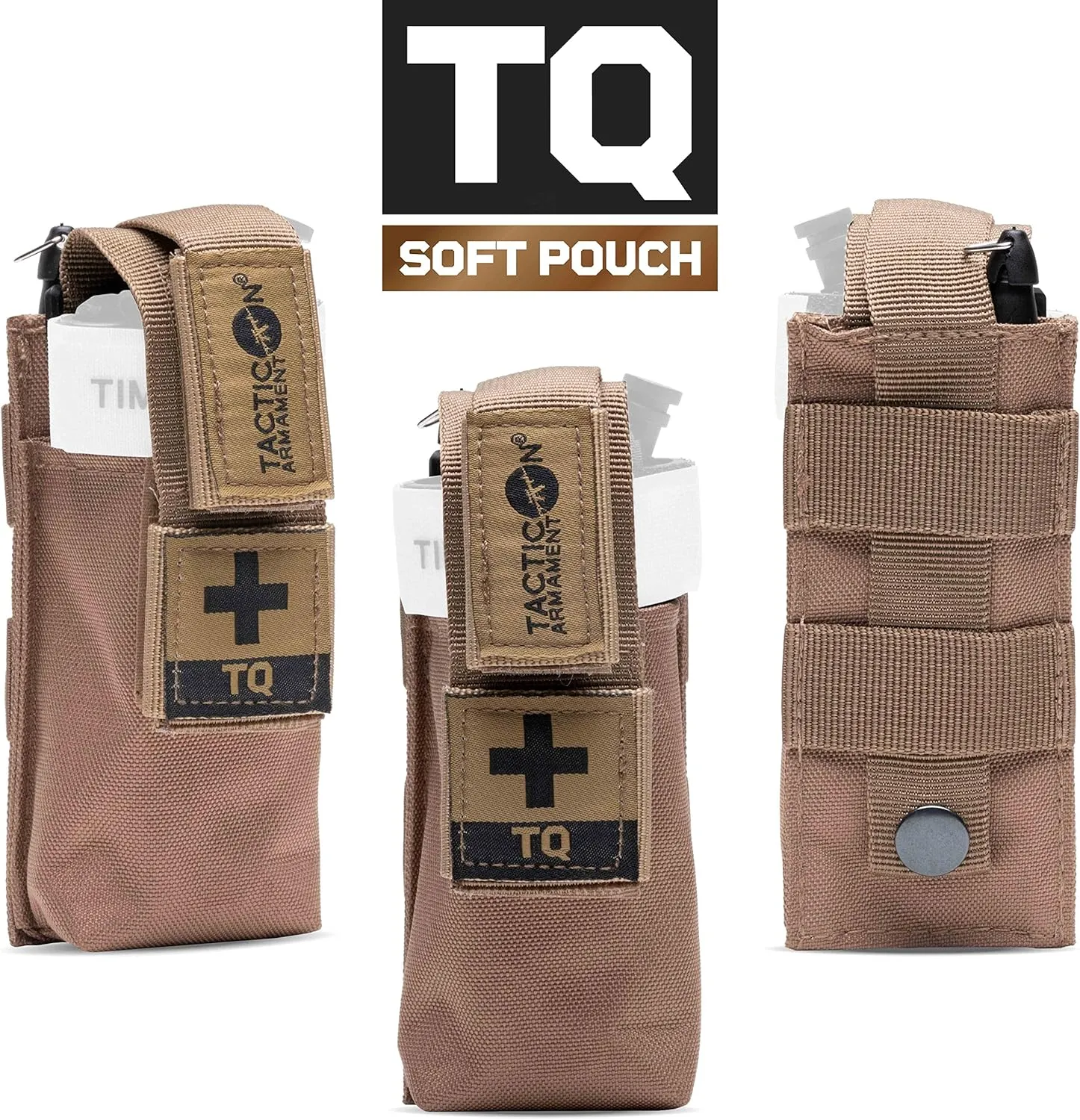 TACTICON Combat Tourniquet Soft Holder| Combat Veteran Owned Company | Reinforced Elastic Stores TQ | 900D Polyester Mounted Via Hook & Loop