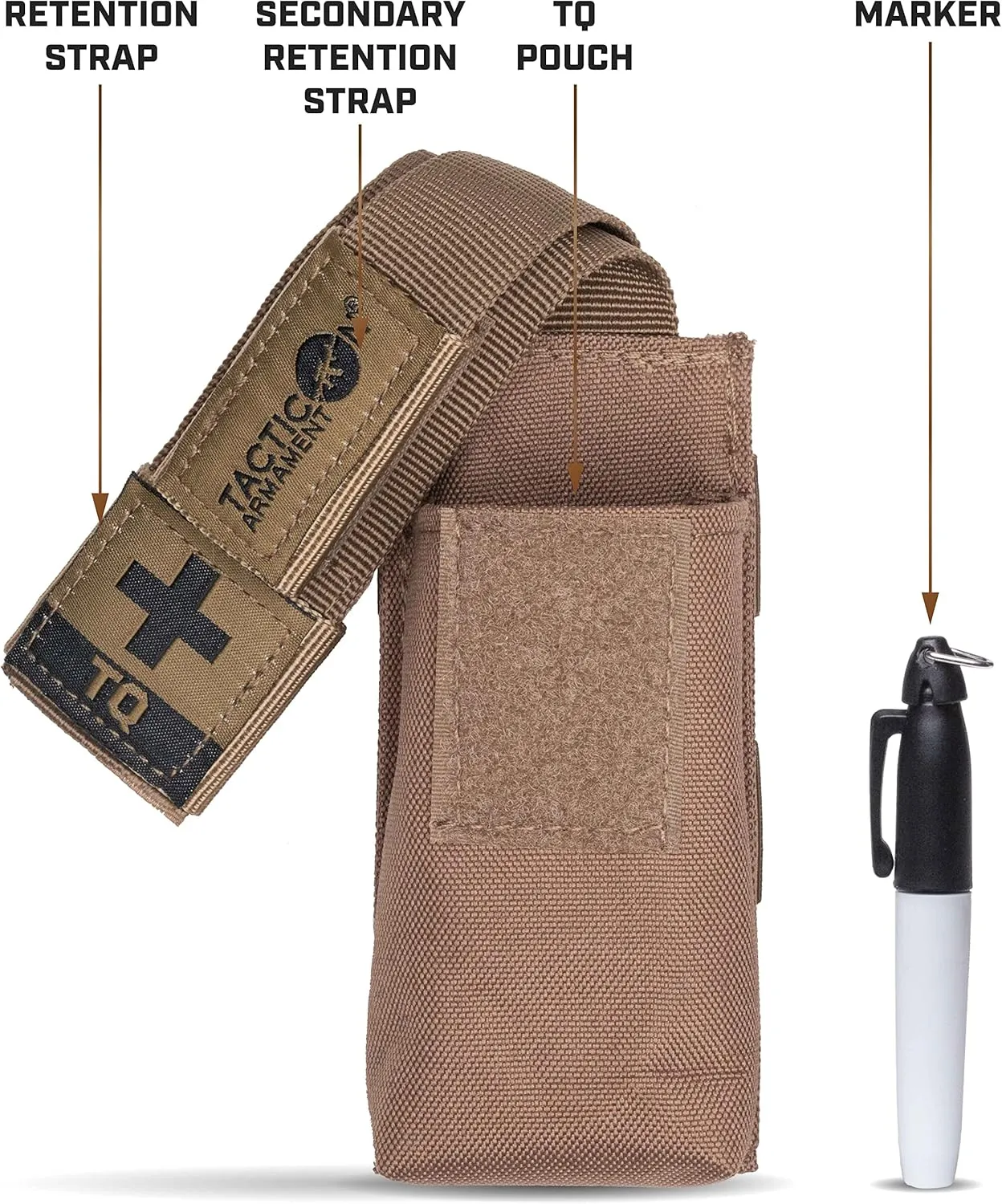 TACTICON Combat Tourniquet Soft Holder| Combat Veteran Owned Company | Reinforced Elastic Stores TQ | 900D Polyester Mounted Via Hook & Loop