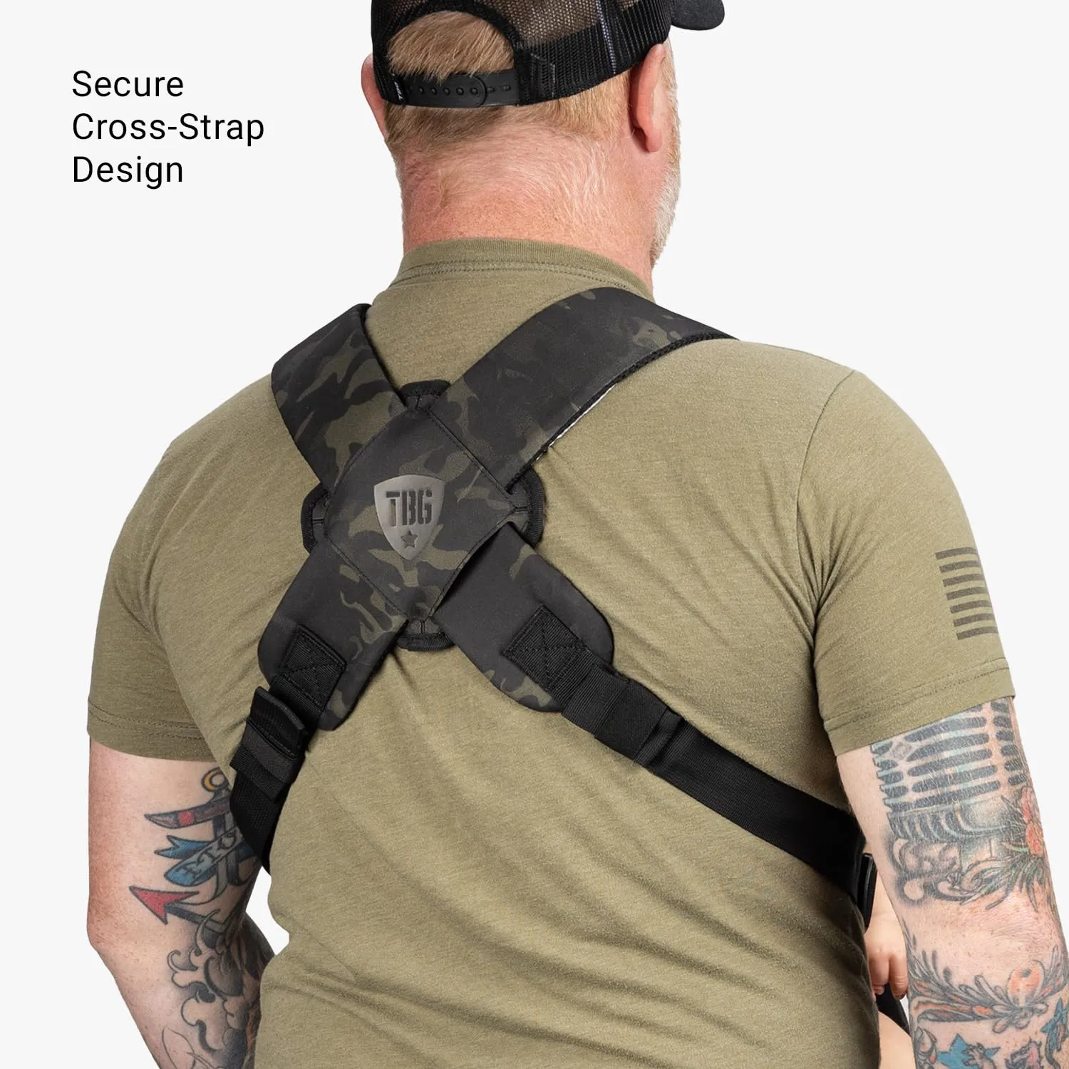 TBG - Mens Tactical Baby Carrier for Infants and Toddlers 8-33 lbs - Compact (Black Camo)