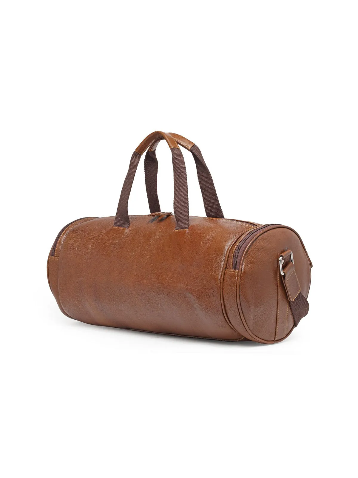 Teakwood Leather Mens Duffel Bag - Brown