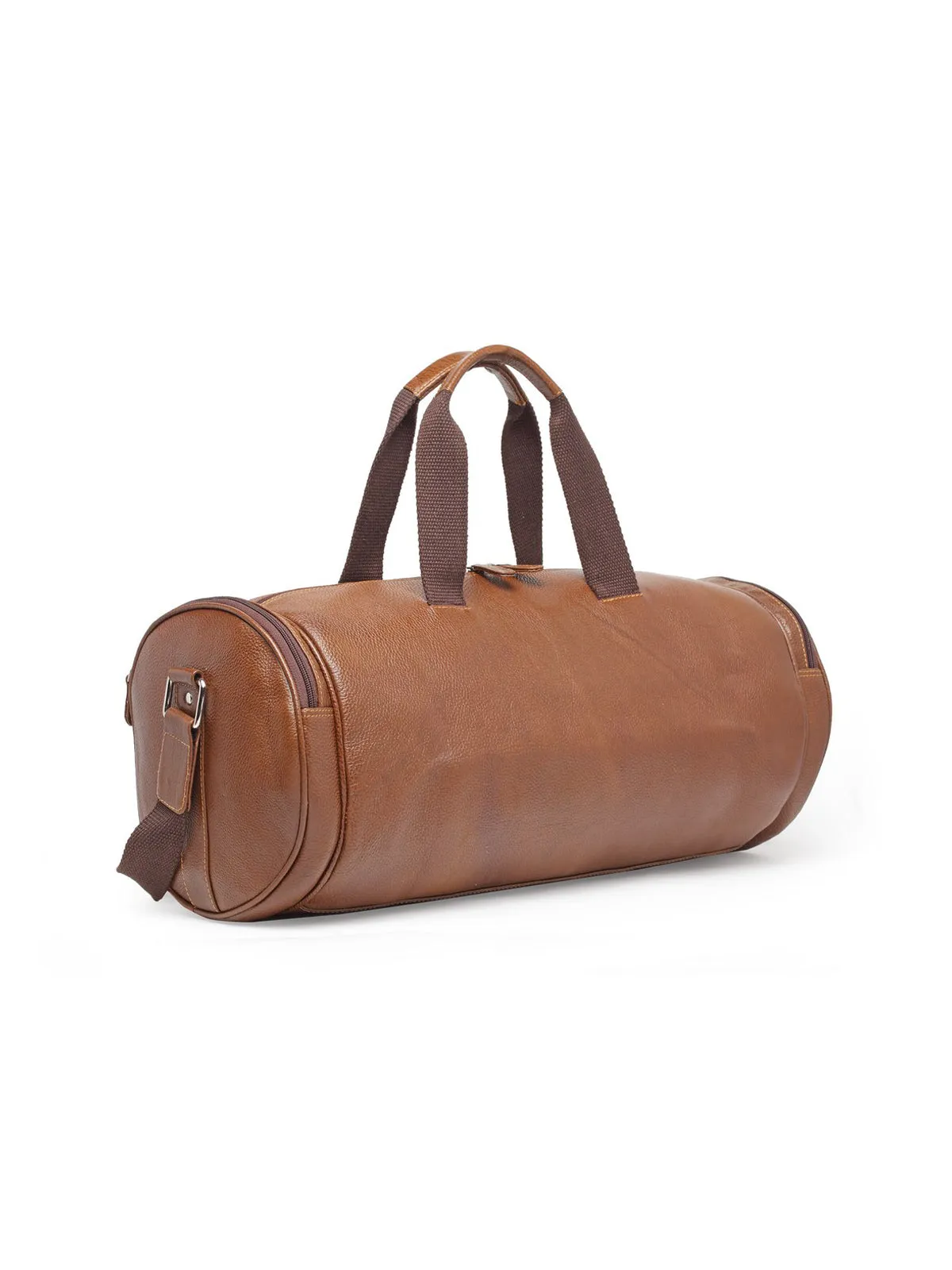 Teakwood Leather Mens Duffel Bag - Brown