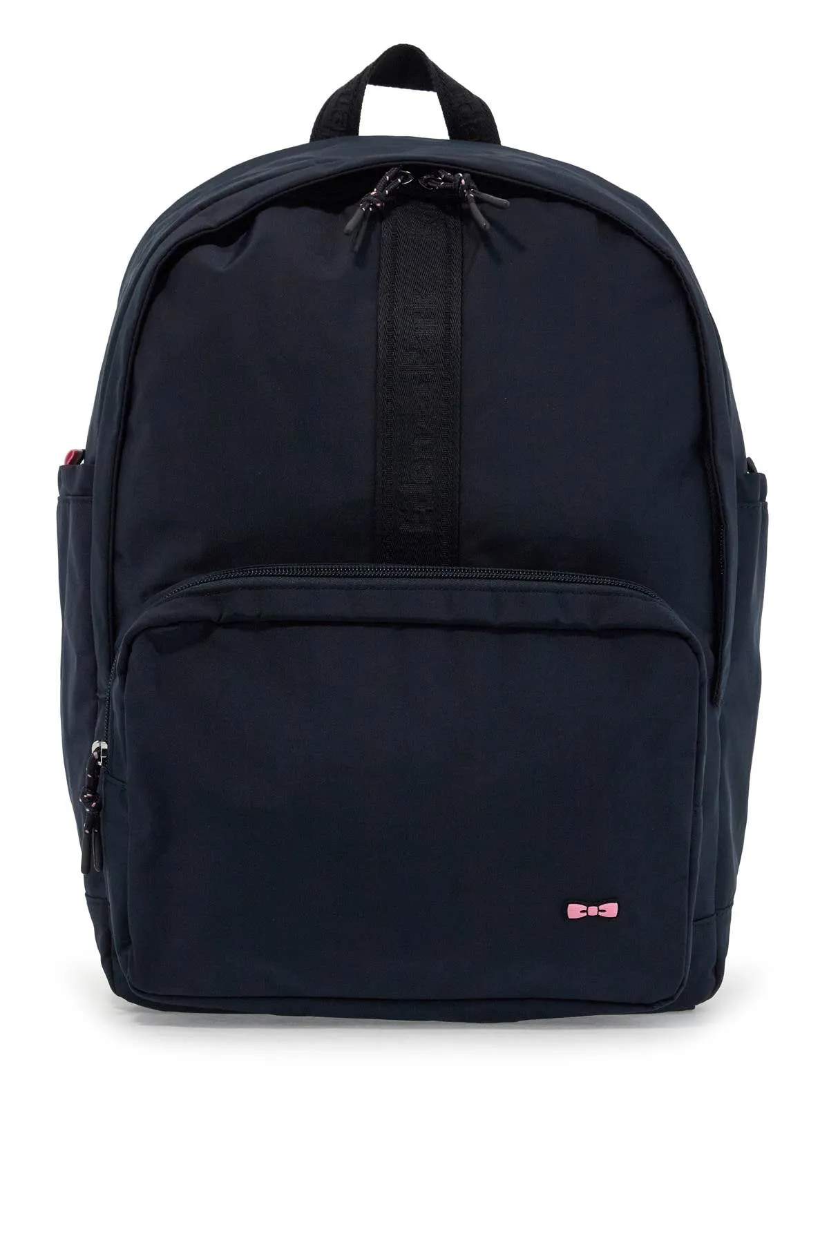 technical canvas backpack with branded tape trim