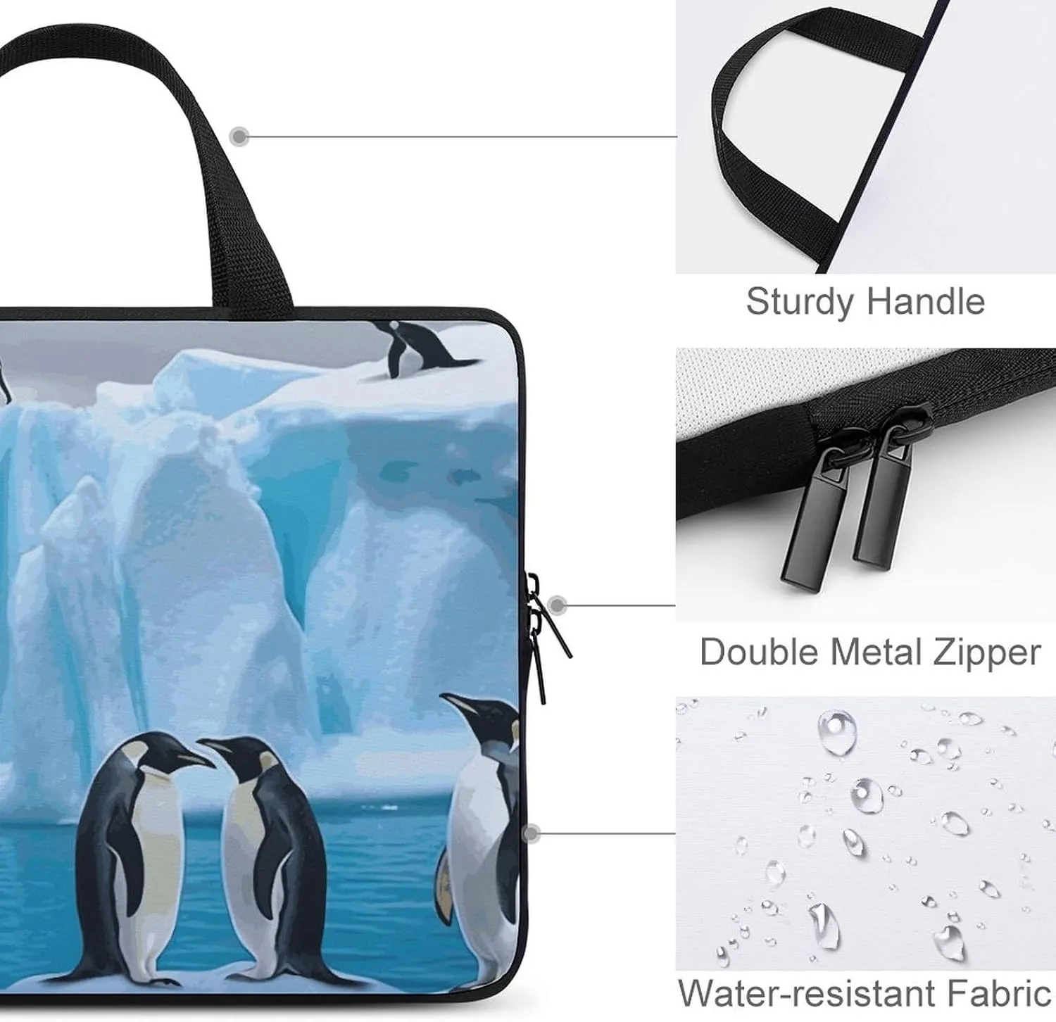 The Iceberg Laptop Bag Durable Laptop Sleeve Water-Resistant Notebook Bag for Computer Or Tablet