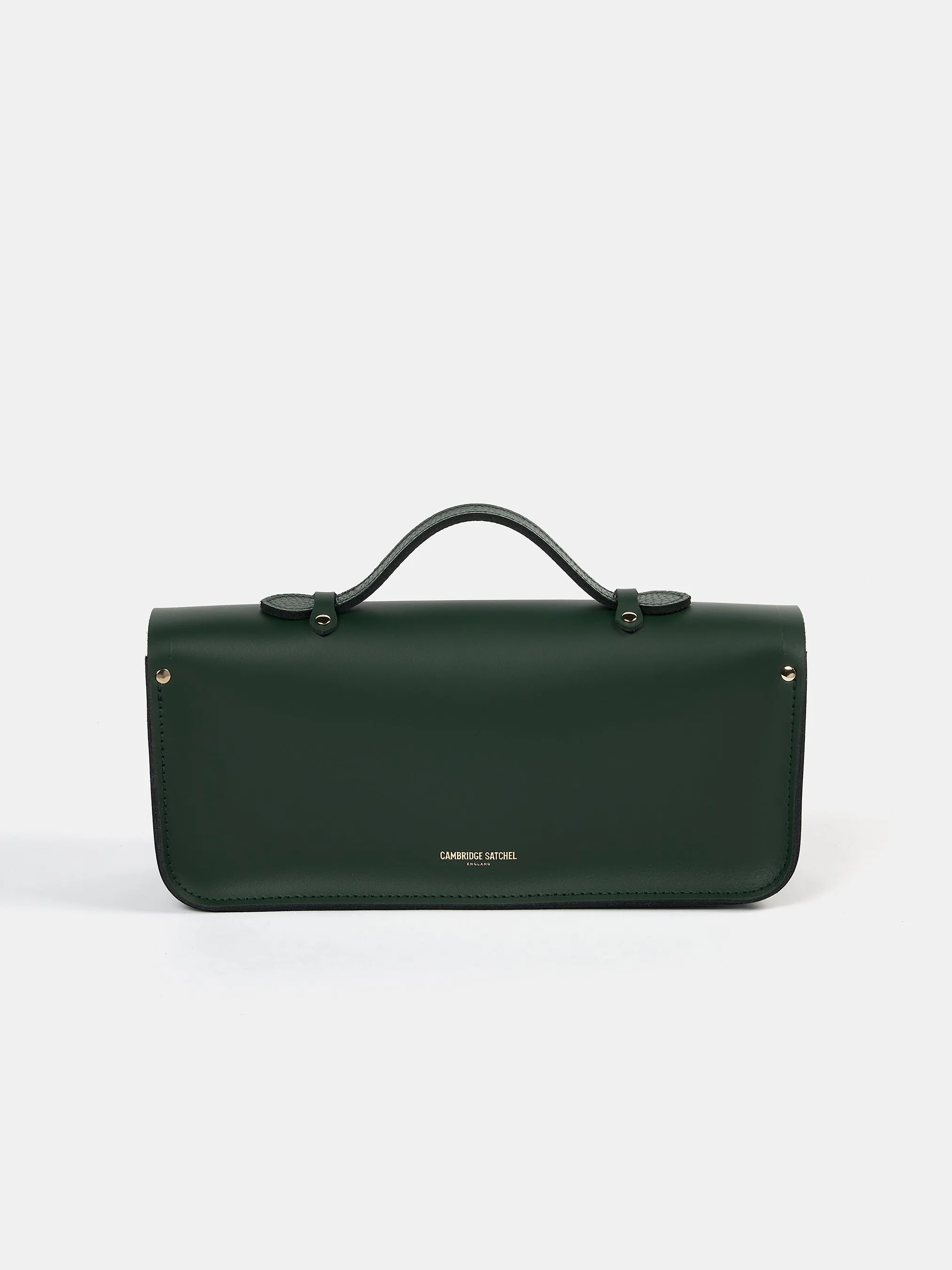 The Long Satchel - Racing Green & Racing Green Celtic Grain