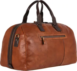 Time Resistance Leather Duffel Bag - Full Grain Leather Travel, Gym Bag for Men and Women - Overnight or Weekender Shoulder Luggage Bag