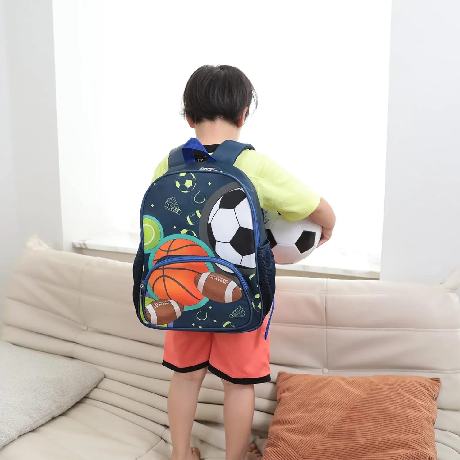 Toddler Backpack Boys Cute Soccer Kids School Backpack Preschool Kindergarten Bookbags Nursery Daycare Toddler Bags