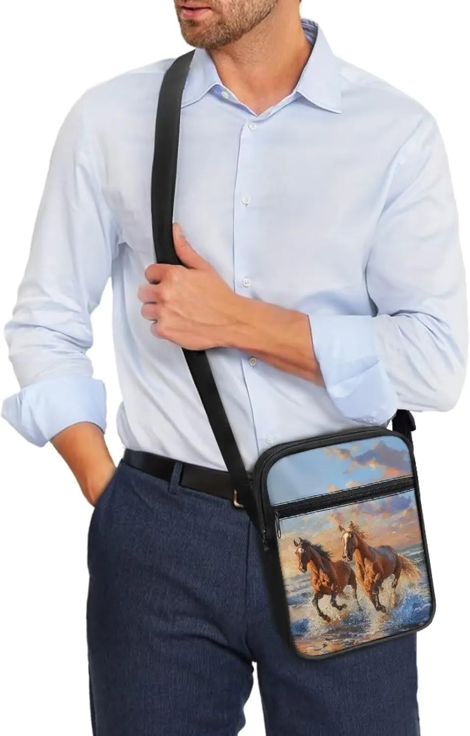 TODIYADDU Stylish Shoulder Bag for Women Men Fashion Messenger Bag Portable Handbags for Notebook Keys Cards Nice Chest Bag
