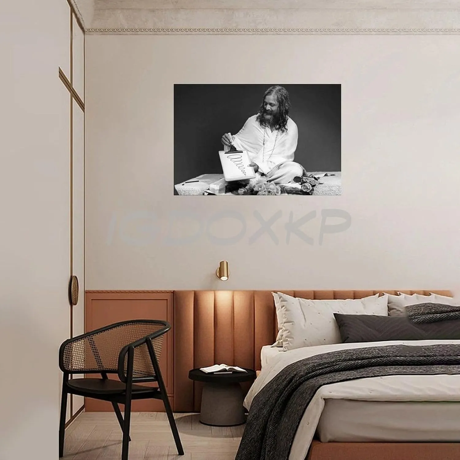 TOYOCC Maharishi Mahesh Yogi Indian Yoga Guru Art, Meditation Art Portrait Poster (2) Canvas Poster Bedroom Decor Office Room Decor Gift Unframe-style 18x12inch(45x30cm)