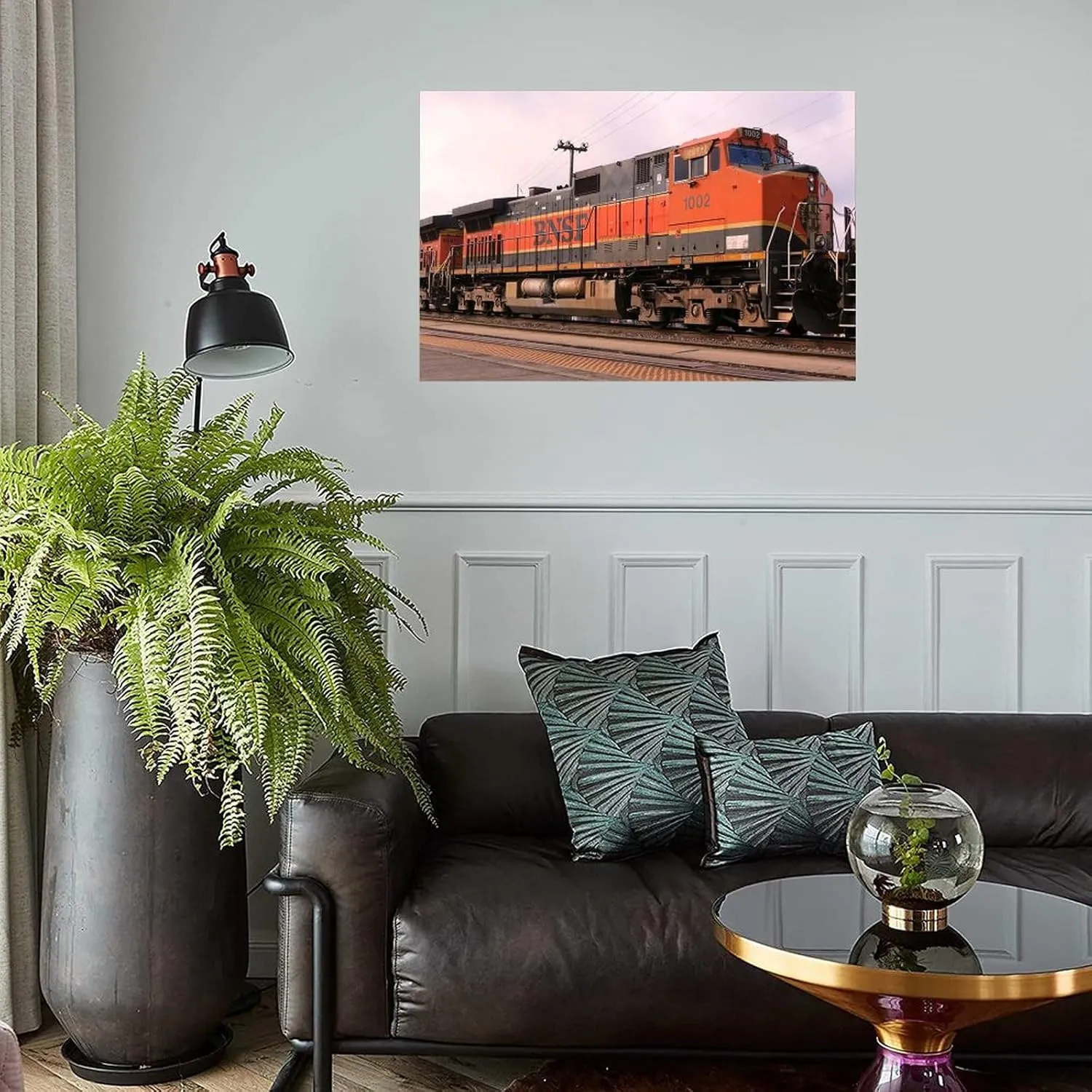 Train PosterDiesel Train BNSF Poster (2) Wall Poster Art Canvas Printing Living Room Office Bedroom Aesthetic Poster 30x20inch(75x50cm) Unframe-style