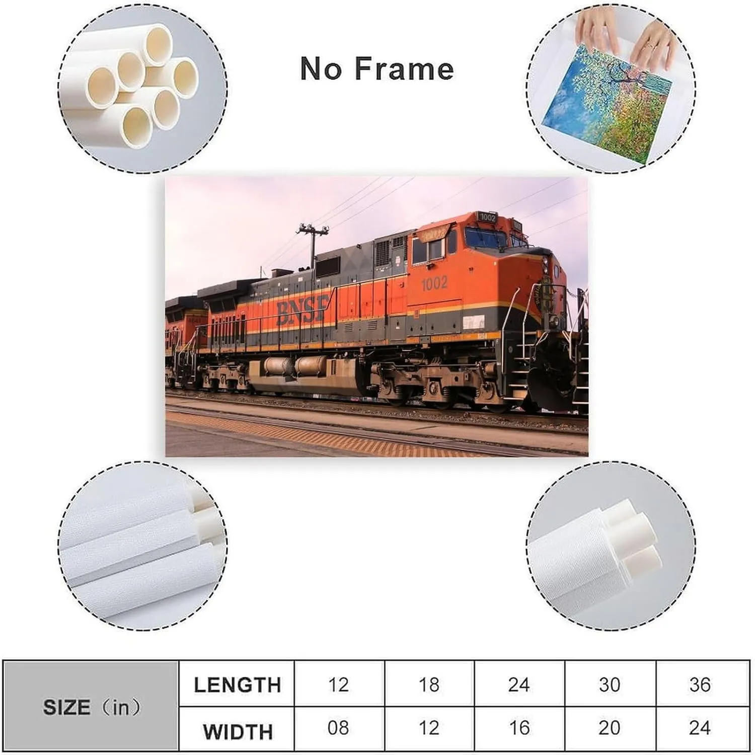 Train PosterDiesel Train BNSF Poster (2) Wall Poster Art Canvas Printing Living Room Office Bedroom Aesthetic Poster 30x20inch(75x50cm) Unframe-style