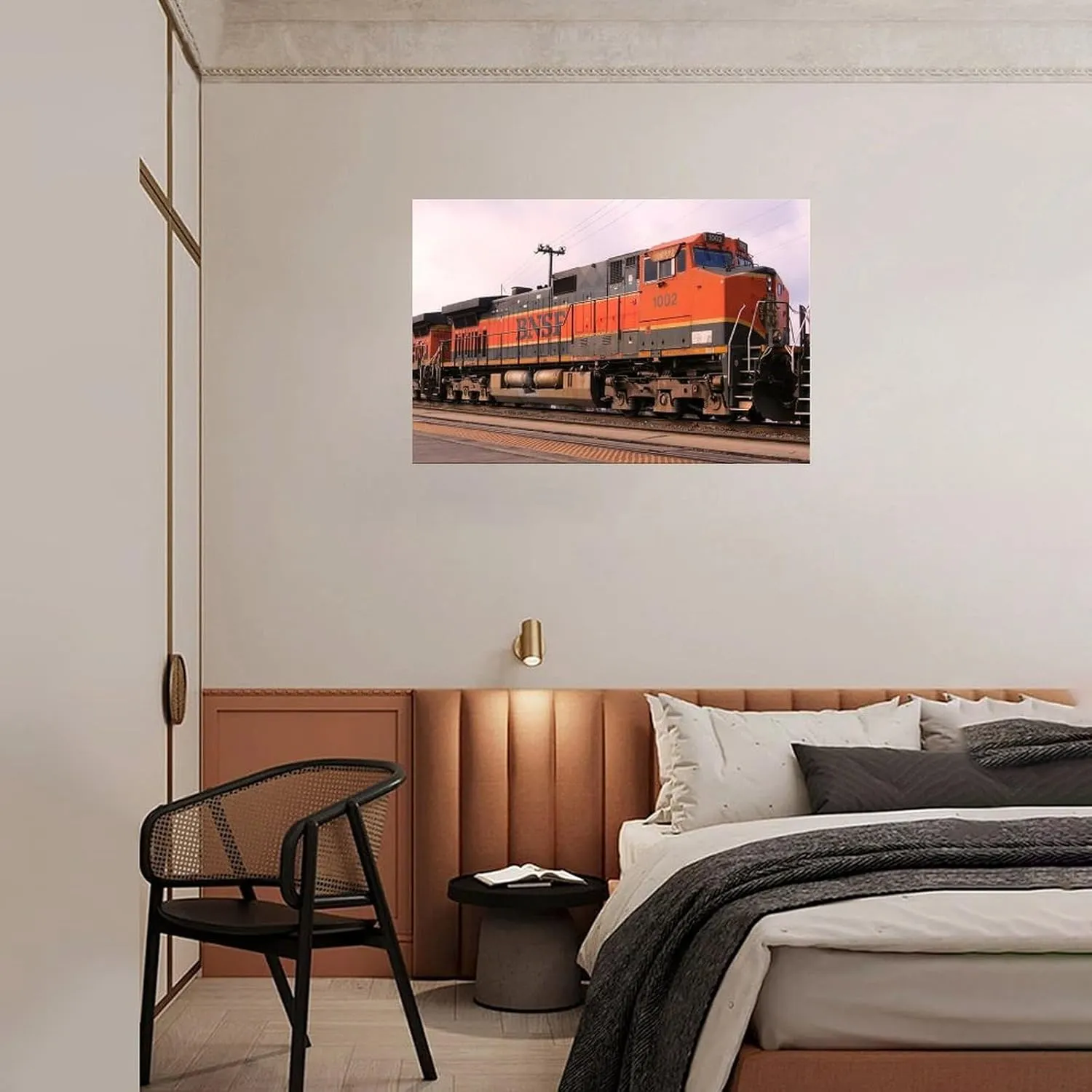 Train PosterDiesel Train BNSF Poster (2) Wall Poster Art Canvas Printing Living Room Office Bedroom Aesthetic Poster 30x20inch(75x50cm) Unframe-style
