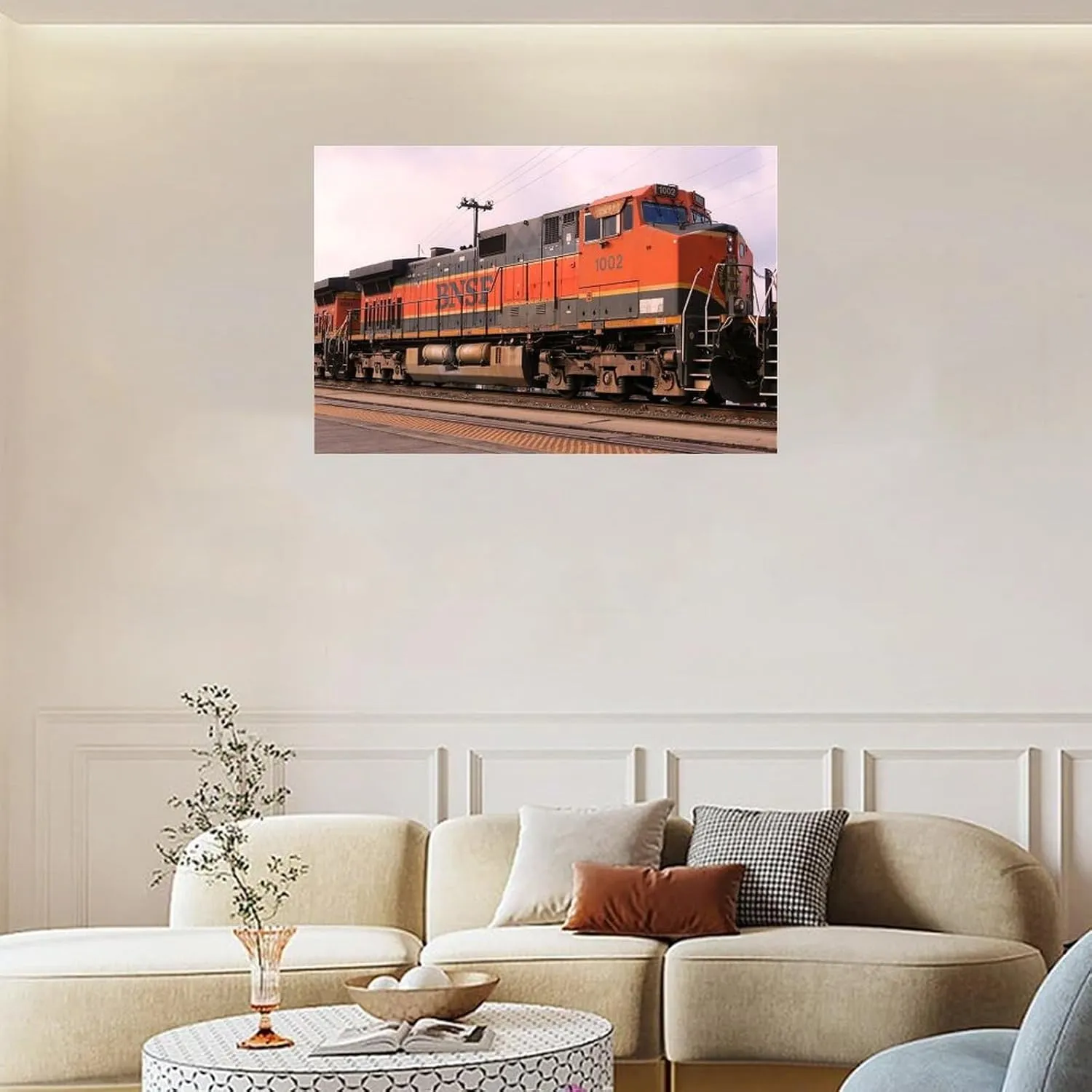 Train PosterDiesel Train BNSF Poster (2) Wall Poster Art Canvas Printing Living Room Office Bedroom Aesthetic Poster 30x20inch(75x50cm) Unframe-style