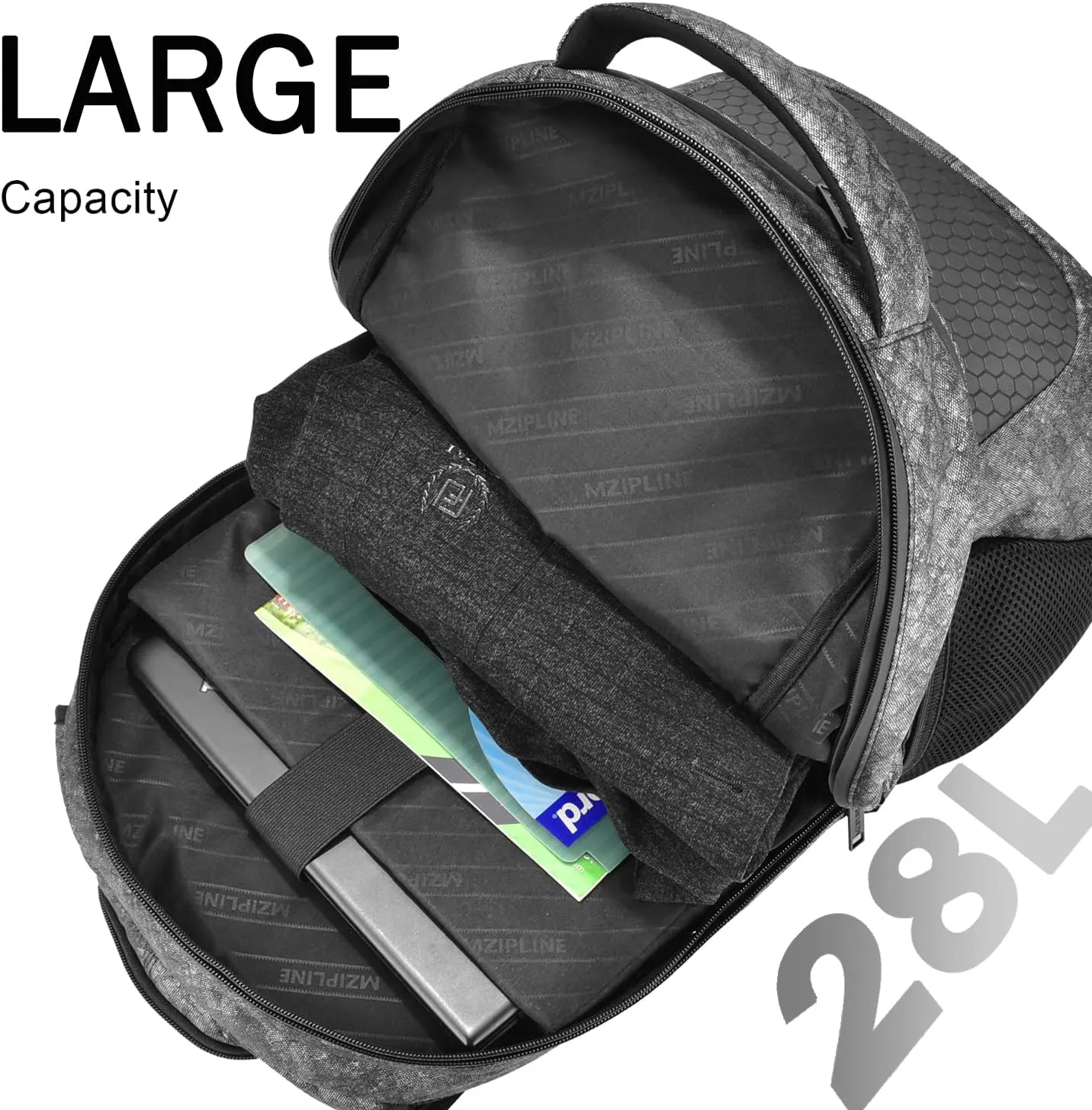 Travel Backpack Bag With Comb Lock & Hoodie-Large Anti Theft Business Laptop Casual Daypack College Travel bags for Men & Women Travel (Camo Grey)