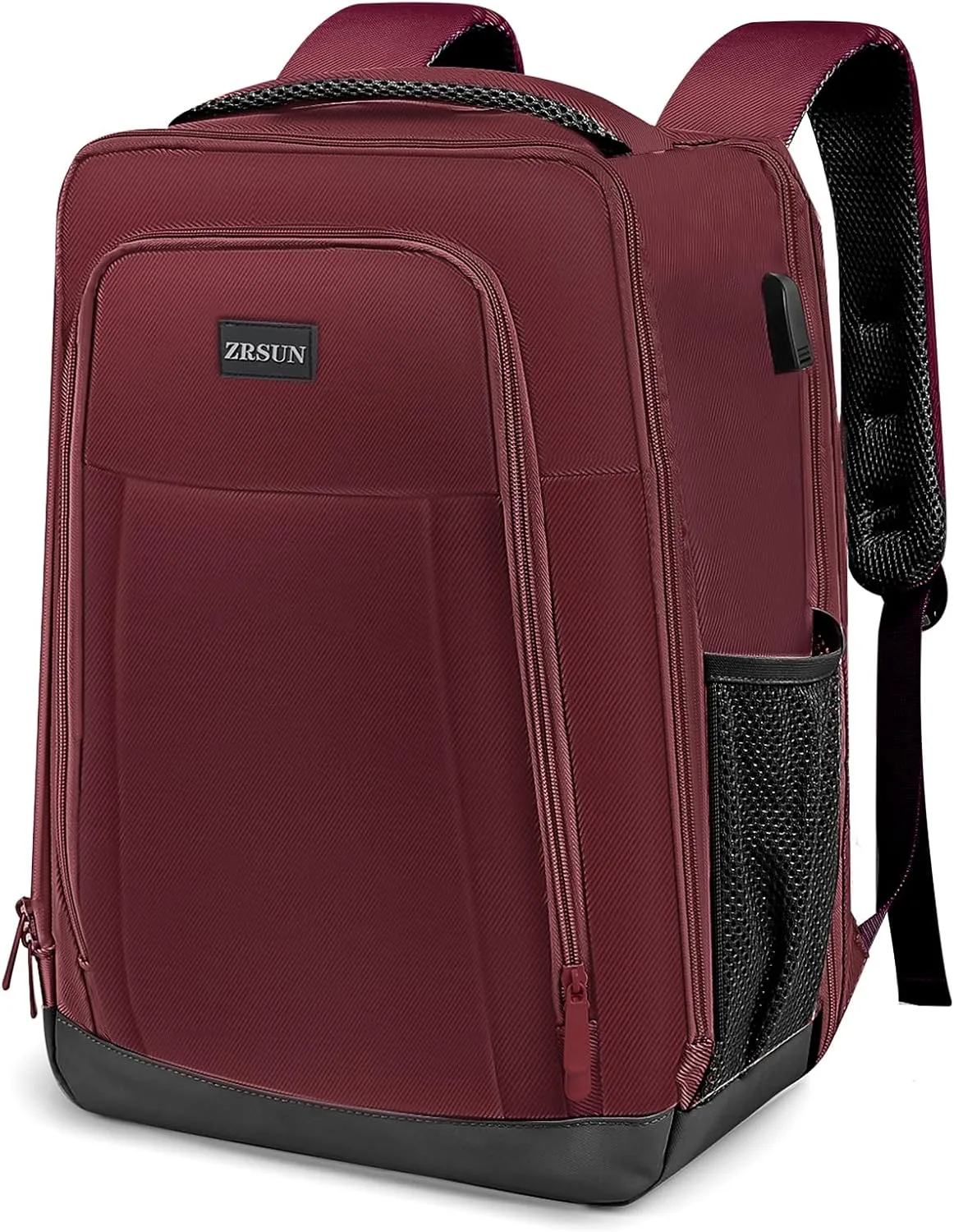 Travel Backpack, Business Anti Theft Slim Sturdy Laptops Backpack with USB Charging Port, Water Resistant College School Laptop Bag for Men & Women Fits 15.6 Inch Notebook (Red)