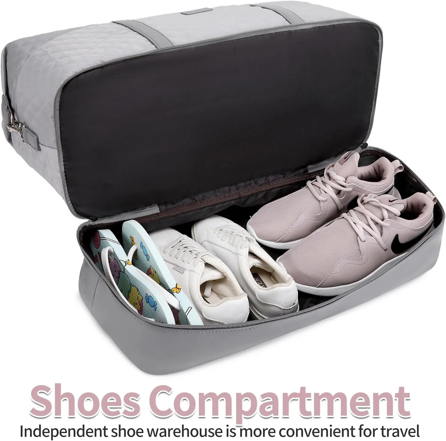 Travel Bag for Women: 21" Large Weekender Bags for Women with Shoe Compartment & Toiletry Bags, 3PCS Overnight Duffel Tote for Carry on Weekend Travel Business Trip Airplane Traveling, Gym