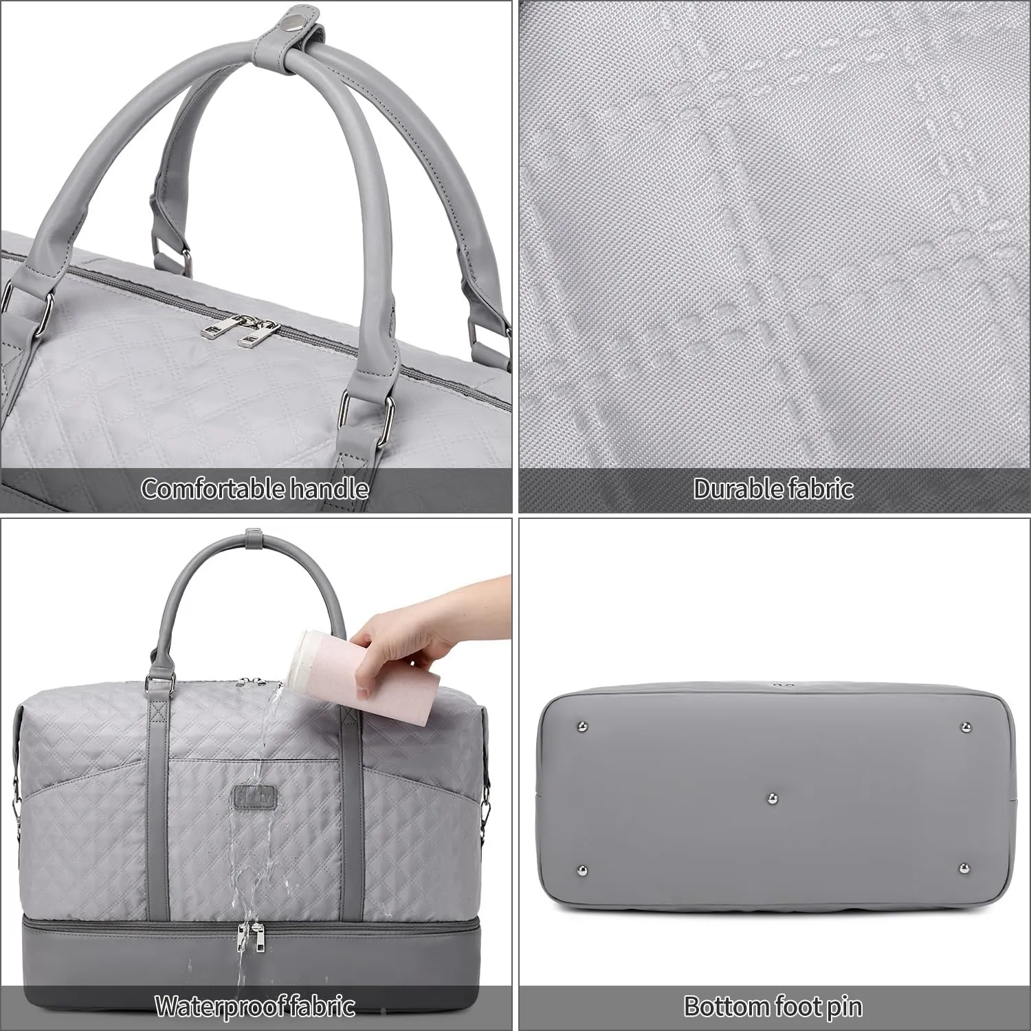 Travel Bag for Women: 21" Large Weekender Bags for Women with Shoe Compartment & Toiletry Bags, 3PCS Overnight Duffel Tote for Carry on Weekend Travel Business Trip Airplane Traveling, Gym