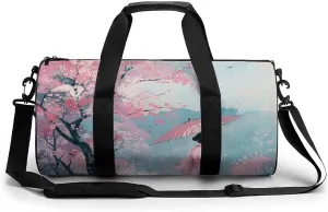 Travel Duffel Bag Weekender Bags for Men Women Large Capacity Overnight Bags Peach Style Women Travel Sports Gym Bag Canvas Carry On Tote Bags for Travel Yoga