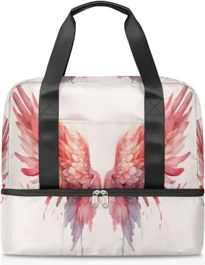 Travel Duffel Bags Ethnic Wings Sports Gym Bag with Wet Pocket & Shoes Compartment Large Duffel Bags Waterproof Overnight Bag Weekender Bags for Women Men