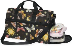 Travel Duffel Bags Magic Butterfly Sports Duffel Bag Gym Bag Travel Luggage Overnight Bags for Men Women Duffel Bags with Adjustable Strap for Traveling