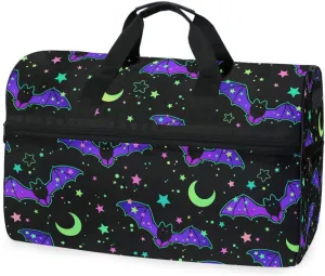 Travel Duffel Bags Stars Bats Sports Duffel Bag Gym Bag Travel Luggage Overnight Bags for Men Women Duffel Bags with Adjustable Strap for Traveling