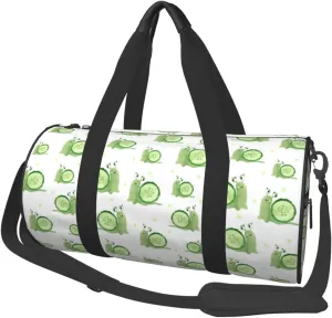 Travel Duffle Bag, Snails cucumber slices Sports Gym Bag for Women Men, Carry On Bag Weekender Overnight Duffel Bag, Personal Item Travel Bag
