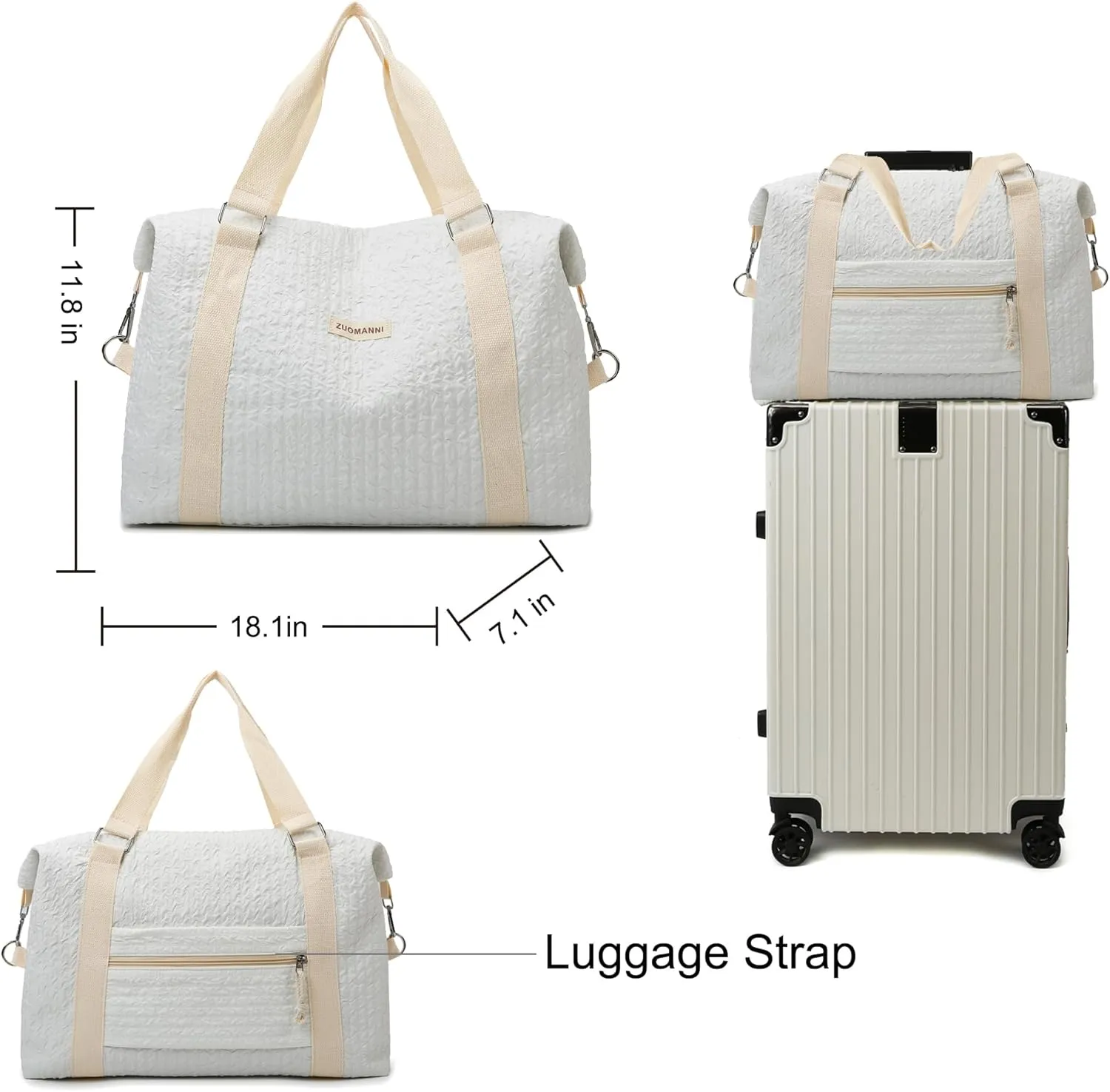Travel Duffle Bag,Weekender Bags for Women Men,Overnight Carry On Tote Bags,Large Sports Gym Bags Portable Double Layer Wet Pocket Traveling Duffel Tote Bag Grey