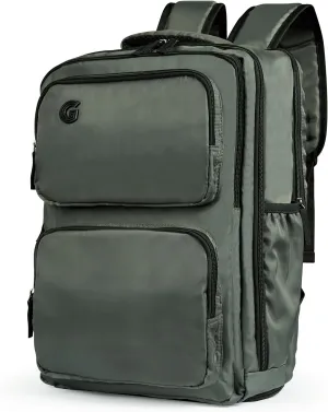 Travel Laptop Backpack, 17 inch Carry on Backpack Flight Approved. Full Closure Design and Separate Shoe Area. 8 Pockets Large Capacity. Forest-Green