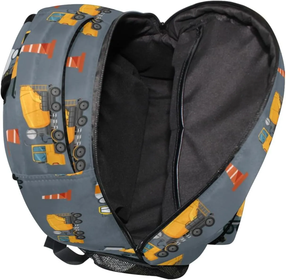 Travel Laptop Backpack Daypack Concrete Mixer on Truck College School Computer Bag Bookbag for Kids, Fits 3 to 6 years old