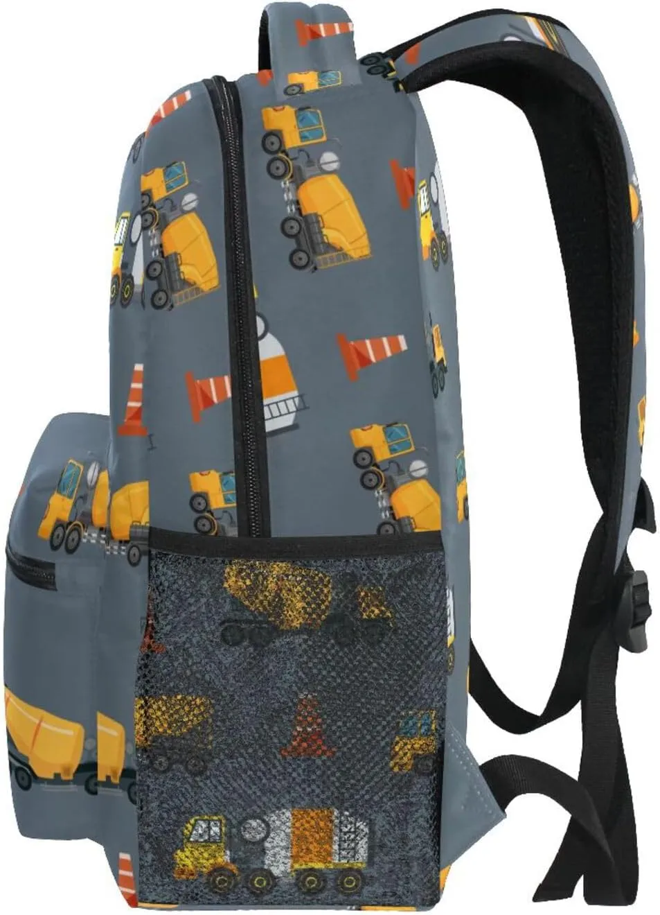 Travel Laptop Backpack Daypack Concrete Mixer on Truck College School Computer Bag Bookbag for Kids, Fits 3 to 6 years old