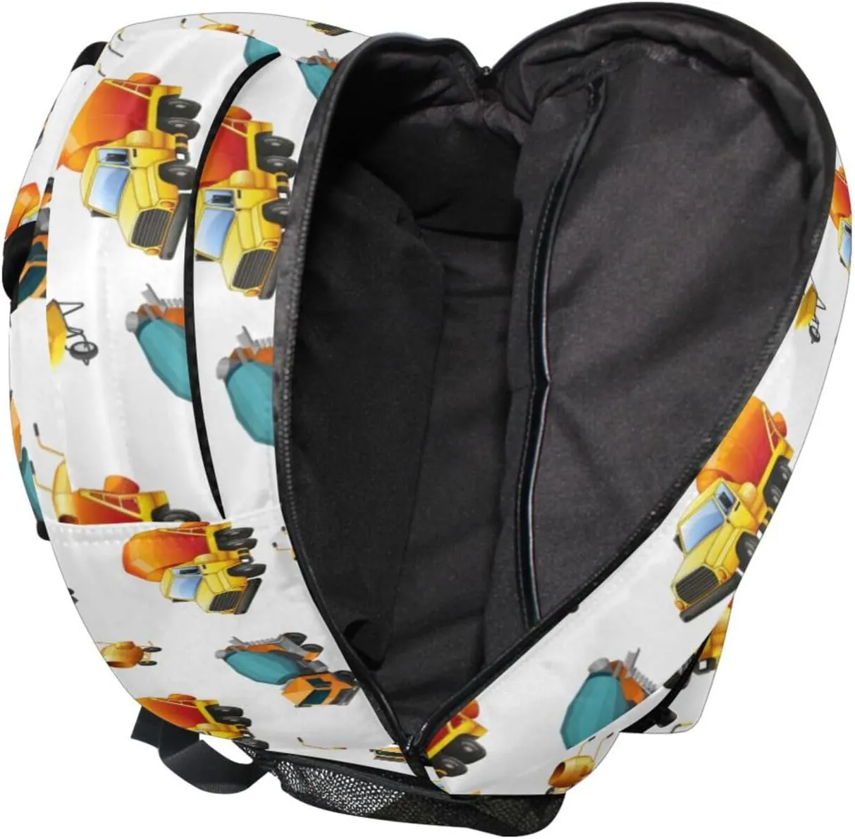 Travel Laptop Backpack Daypack Concrete Mixer Truck College School Computer Bag Bookbag for Kids, Fits 3 to 6 years old
