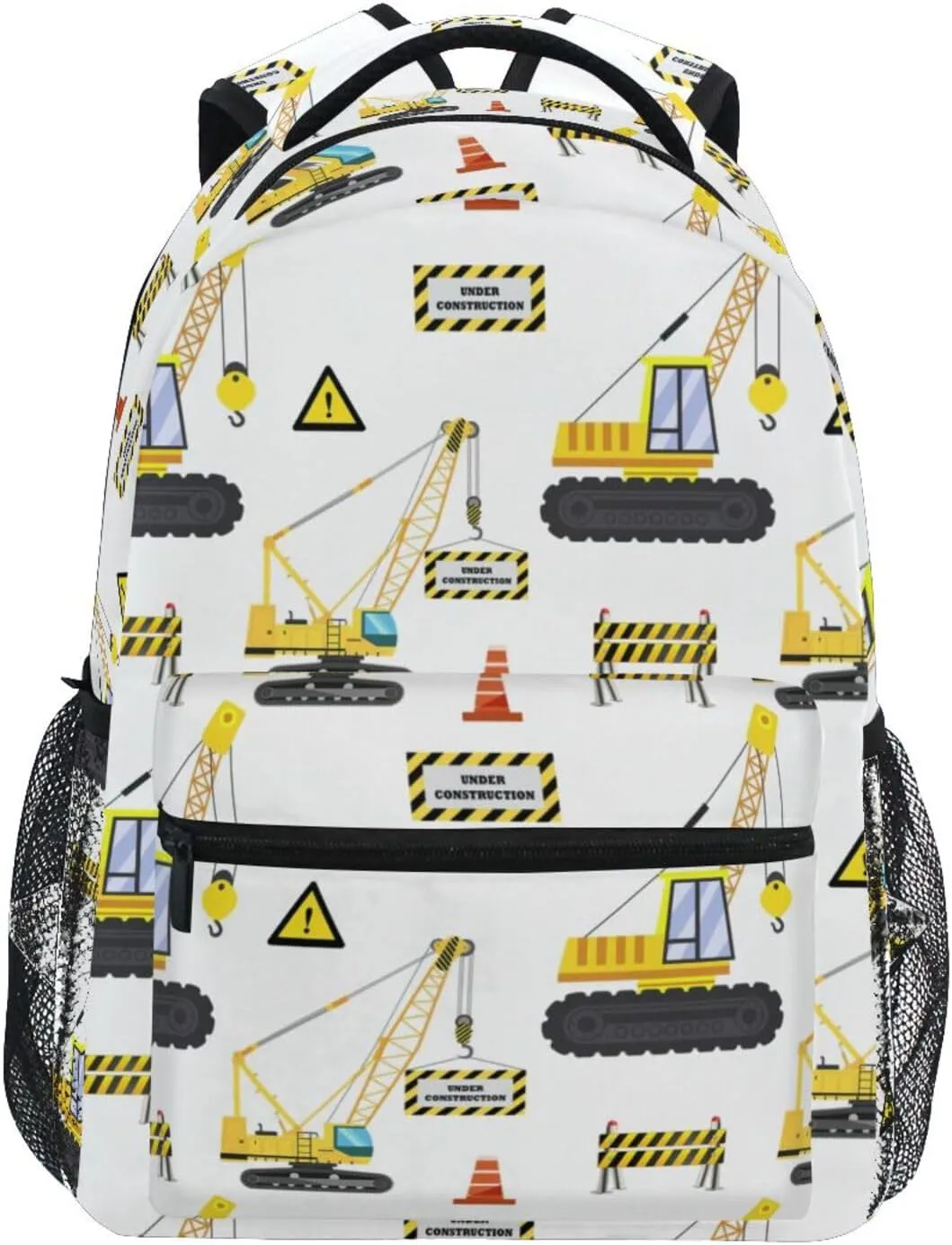 Travel Laptop Backpack Daypack Hoisting Crane Truck College School Computer Bag Bookbag for Kids, Fits 3 to 6 years old