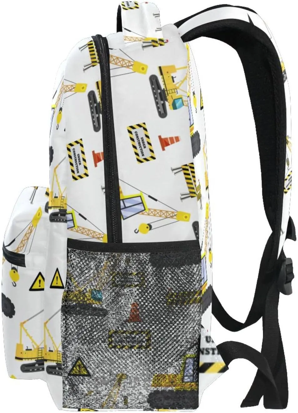 Travel Laptop Backpack Daypack Hoisting Crane Truck College School Computer Bag Bookbag for Kids, Fits 3 to 6 years old