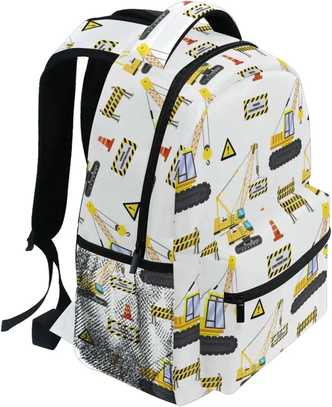 Travel Laptop Backpack Daypack Hoisting Crane Truck College School Computer Bag Bookbag for Kids, Fits 3 to 6 years old