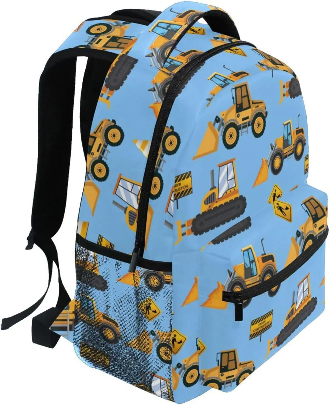 Travel Laptop Backpack Daypack Skid Loader Truck College School Computer Bag Bookbag for for Kids, Fits 3 to 6 years old