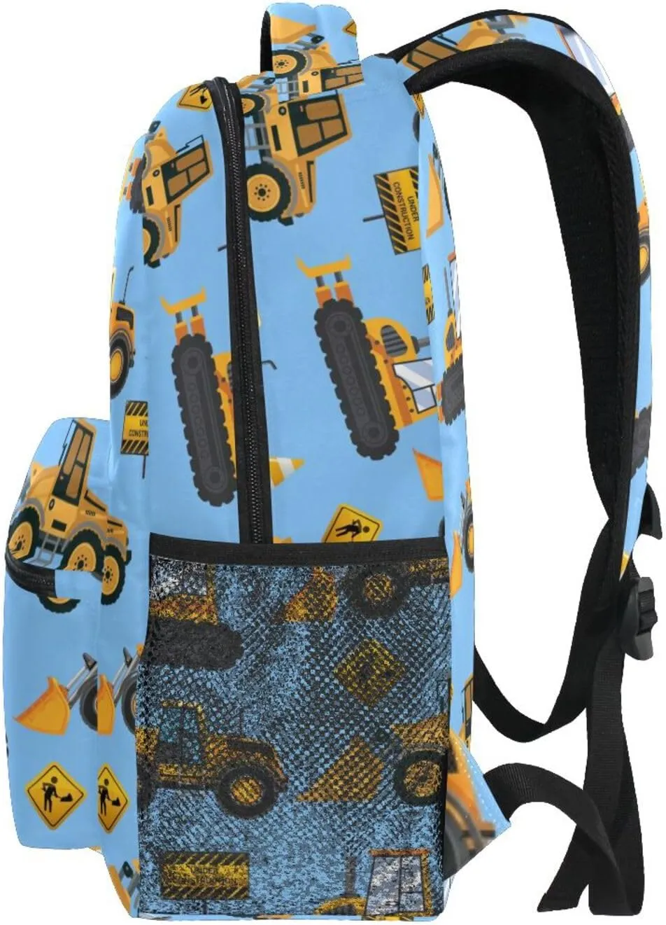 Travel Laptop Backpack Daypack Skid Loader Truck College School Computer Bag Bookbag for for Kids, Fits 3 to 6 years old