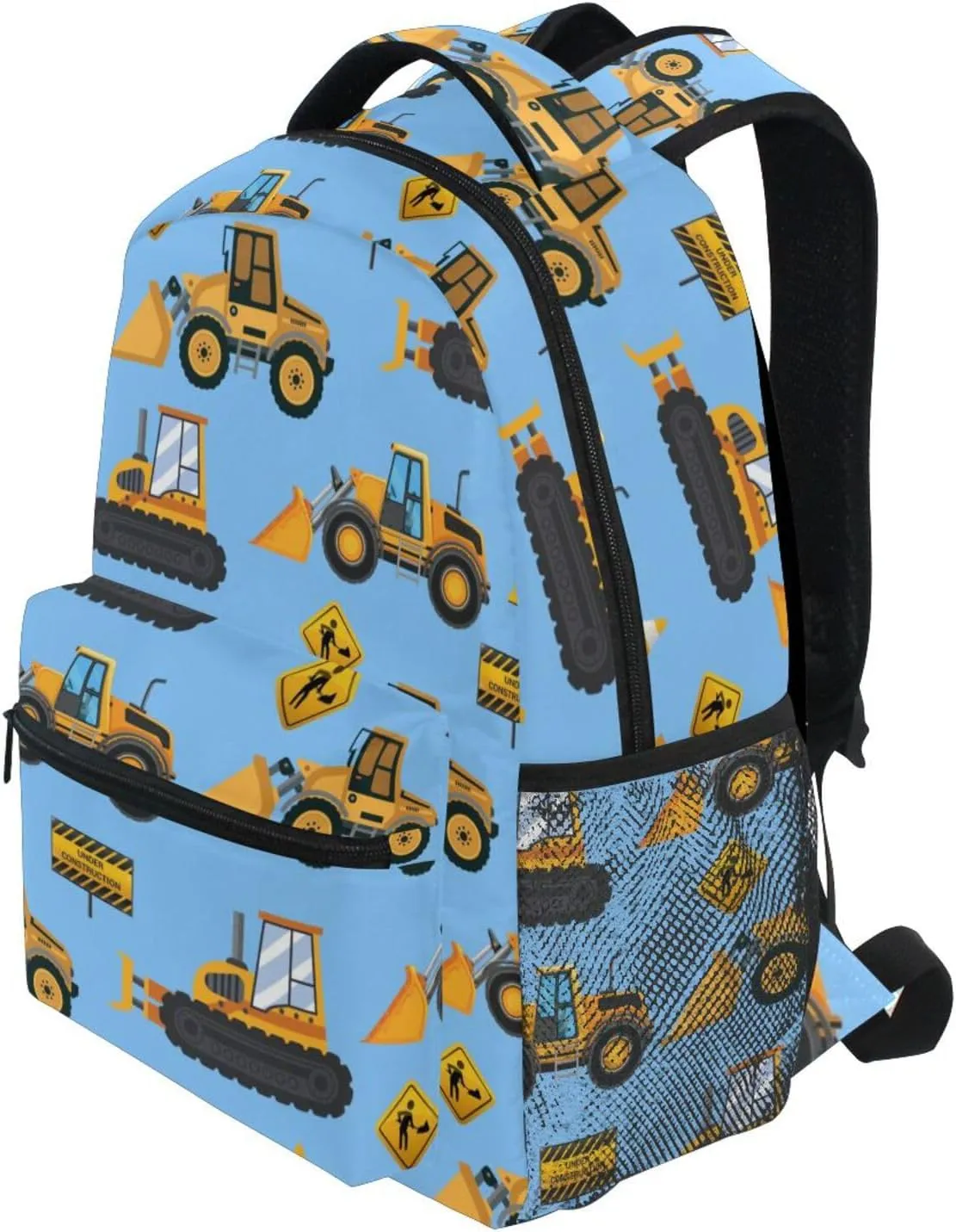Travel Laptop Backpack Daypack Skid Loader Truck College School Computer Bag Bookbag for for Kids, Fits 3 to 6 years old