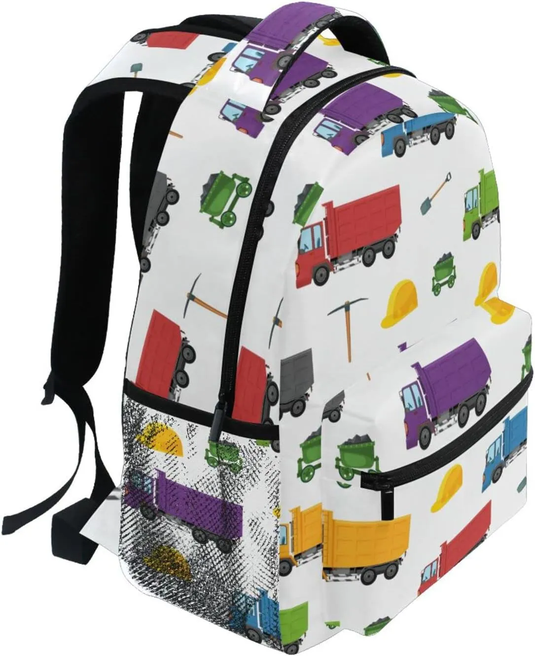 Travel Laptop Backpack Daypack Unloading Dump Truck College School Computer Bag Bookbag for Kids, Fits 3 to 6 years old