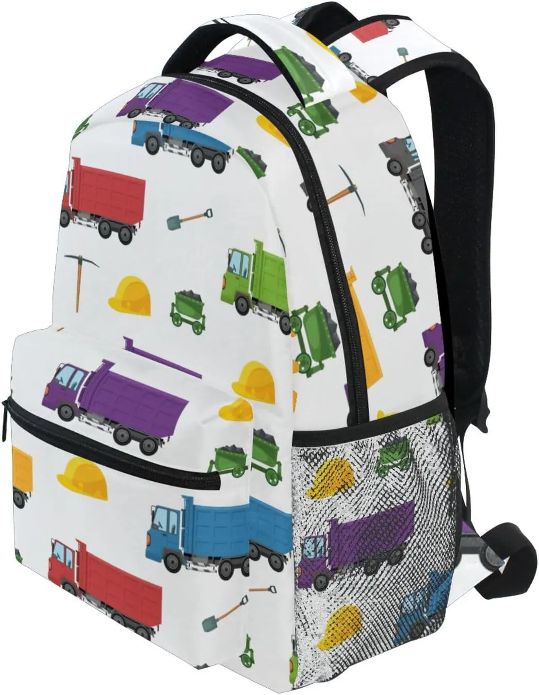 Travel Laptop Backpack Daypack Unloading Dump Truck College School Computer Bag Bookbag for Kids, Fits 3 to 6 years old