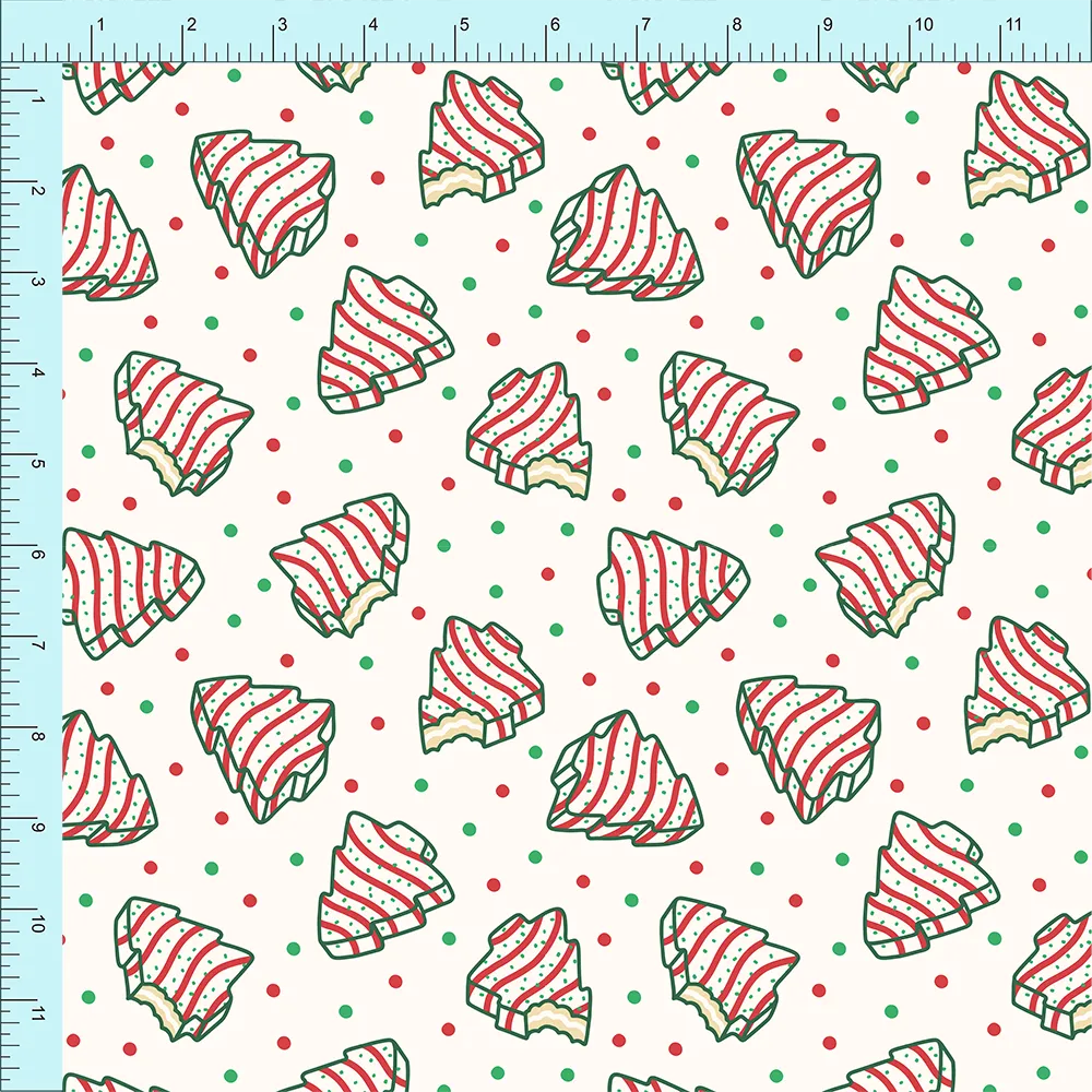 Tree Cakes White (pre-order) - Fabric Club Month 19