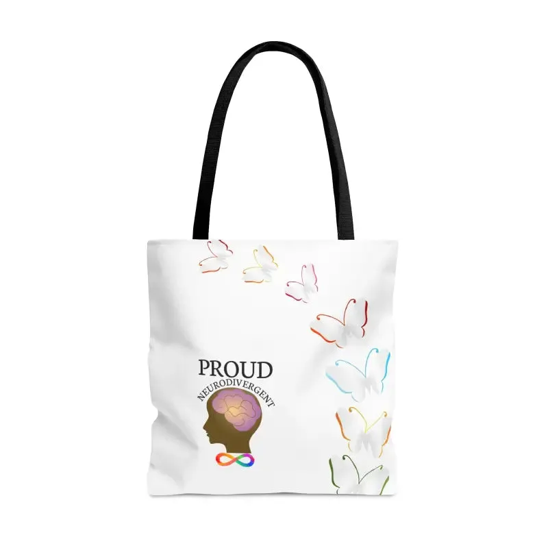 Trendy Proud Neurodivergent Tote Bag for Beach Vibes