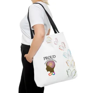 Trendy Proud Neurodivergent Tote Bag for Beach Vibes