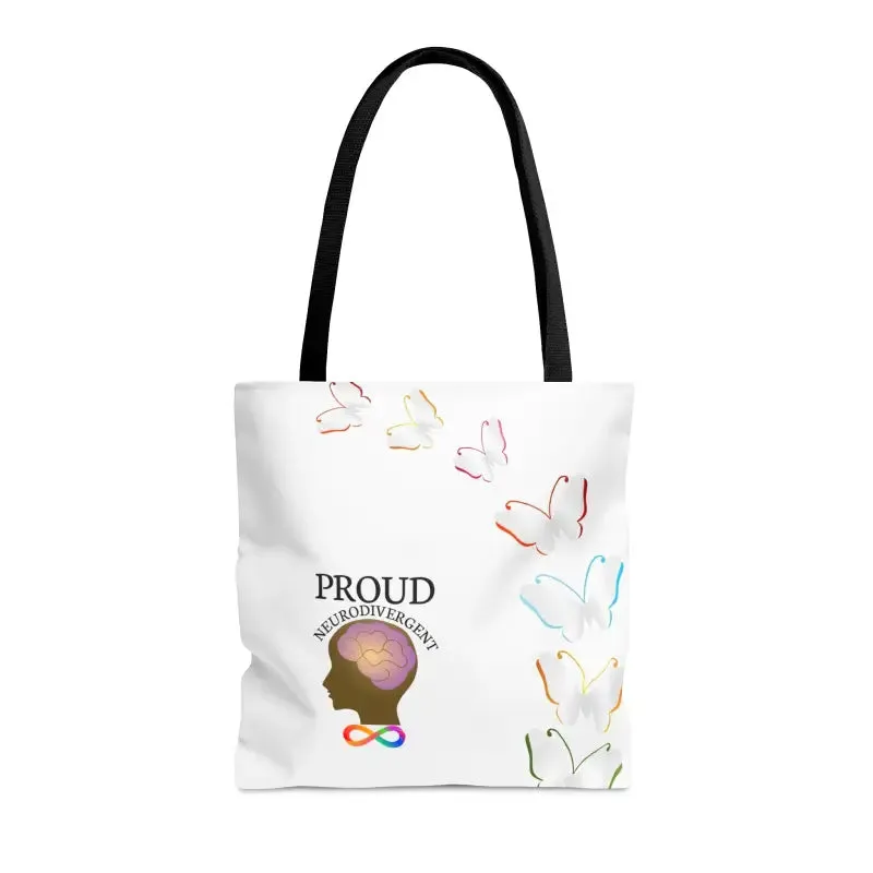 Trendy Proud Neurodivergent Tote Bag for Beach Vibes