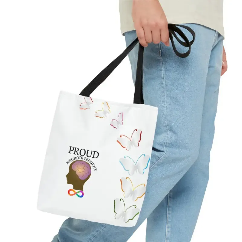 Trendy Proud Neurodivergent Tote Bag for Beach Vibes