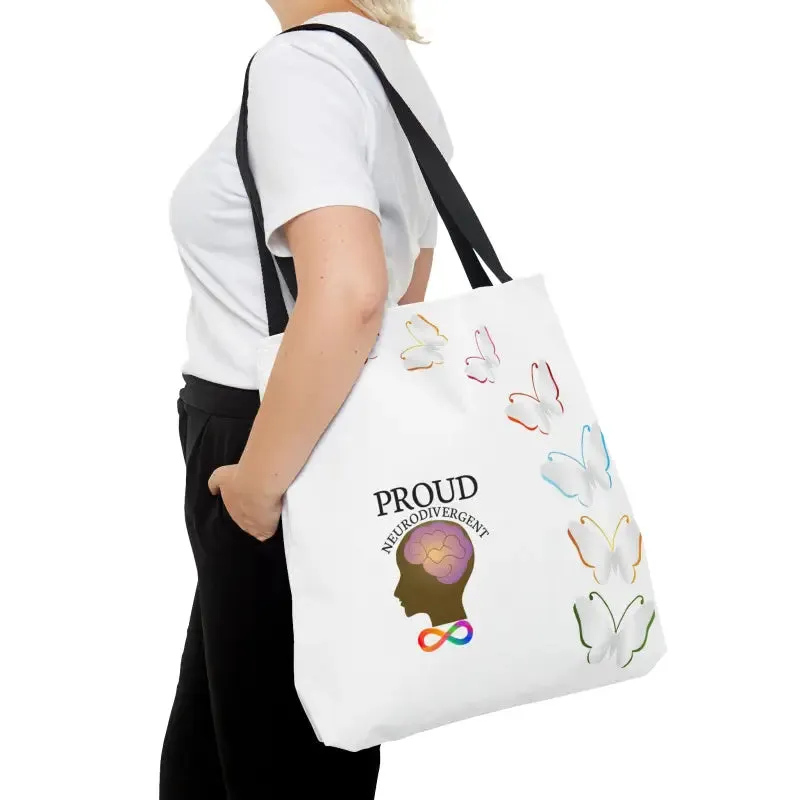 Trendy Proud Neurodivergent Tote Bag for Beach Vibes
