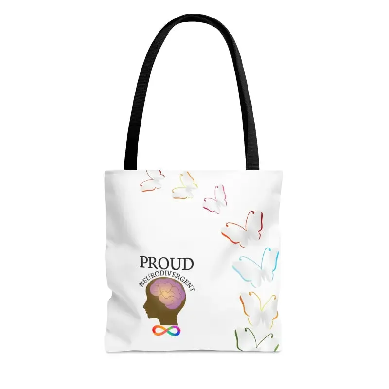 Trendy Proud Neurodivergent Tote Bag for Beach Vibes