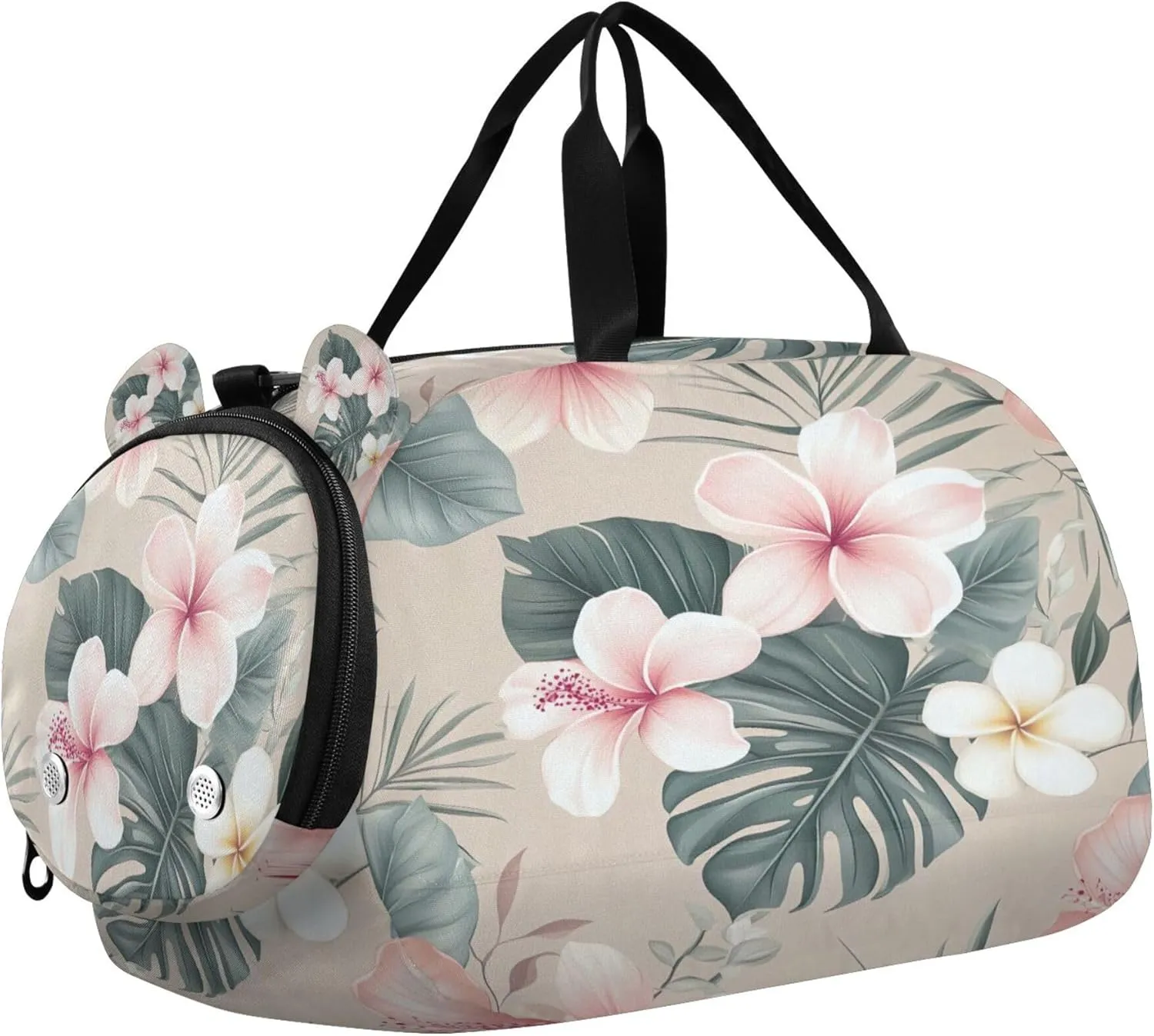 Tropical Tree Kids Overnight Sports Duffel Bags with Shoe Compartment & Wet Pocket Travel Sport Gym Bag for Girls Boys